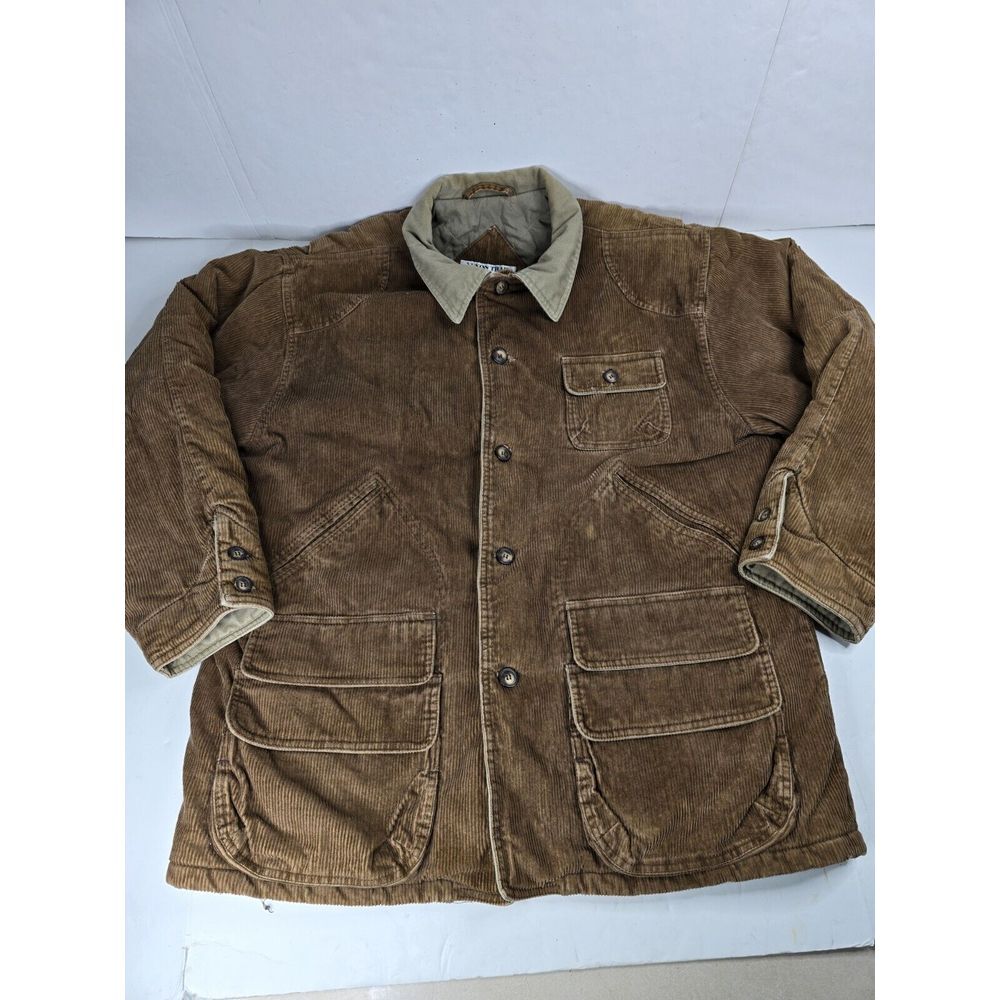 Vtg Western Yukon Trail Cotton Corduroy Chore Button Up Jacket Men's L Large